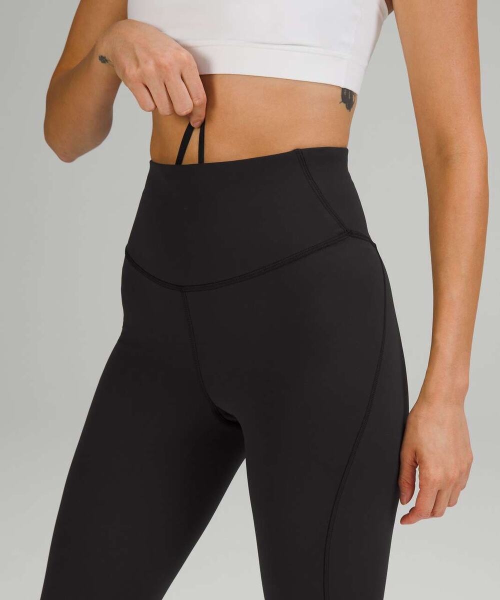 Lululemon Base Pace High Rise Crop Black Leggings Women’s Size 6 LW6BO1S